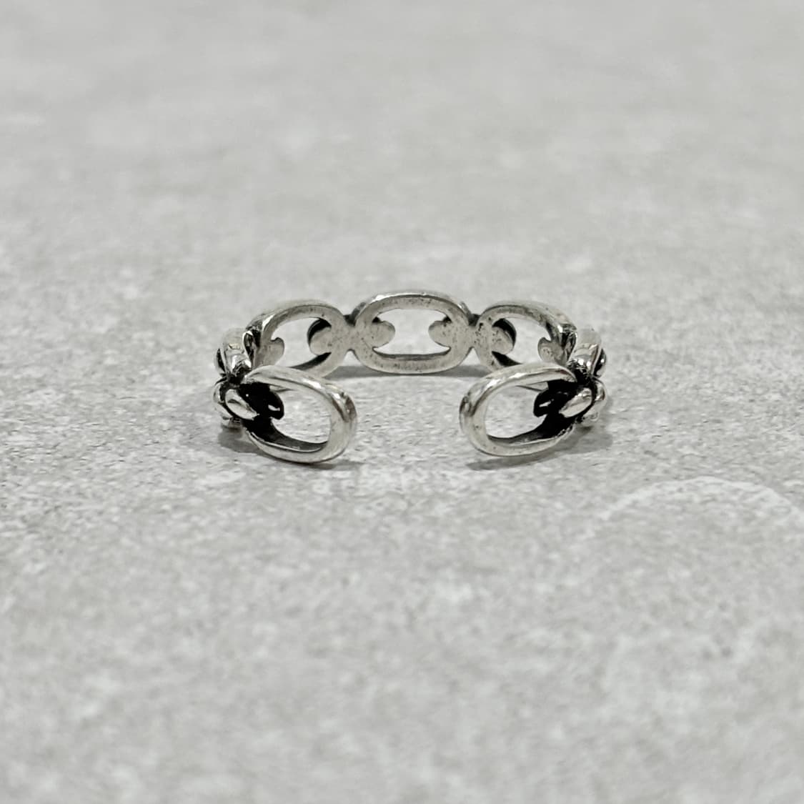 Oribell 오벌링 링크 925 스털링 실버 미니멀 오픈링 반지 상품이미지6