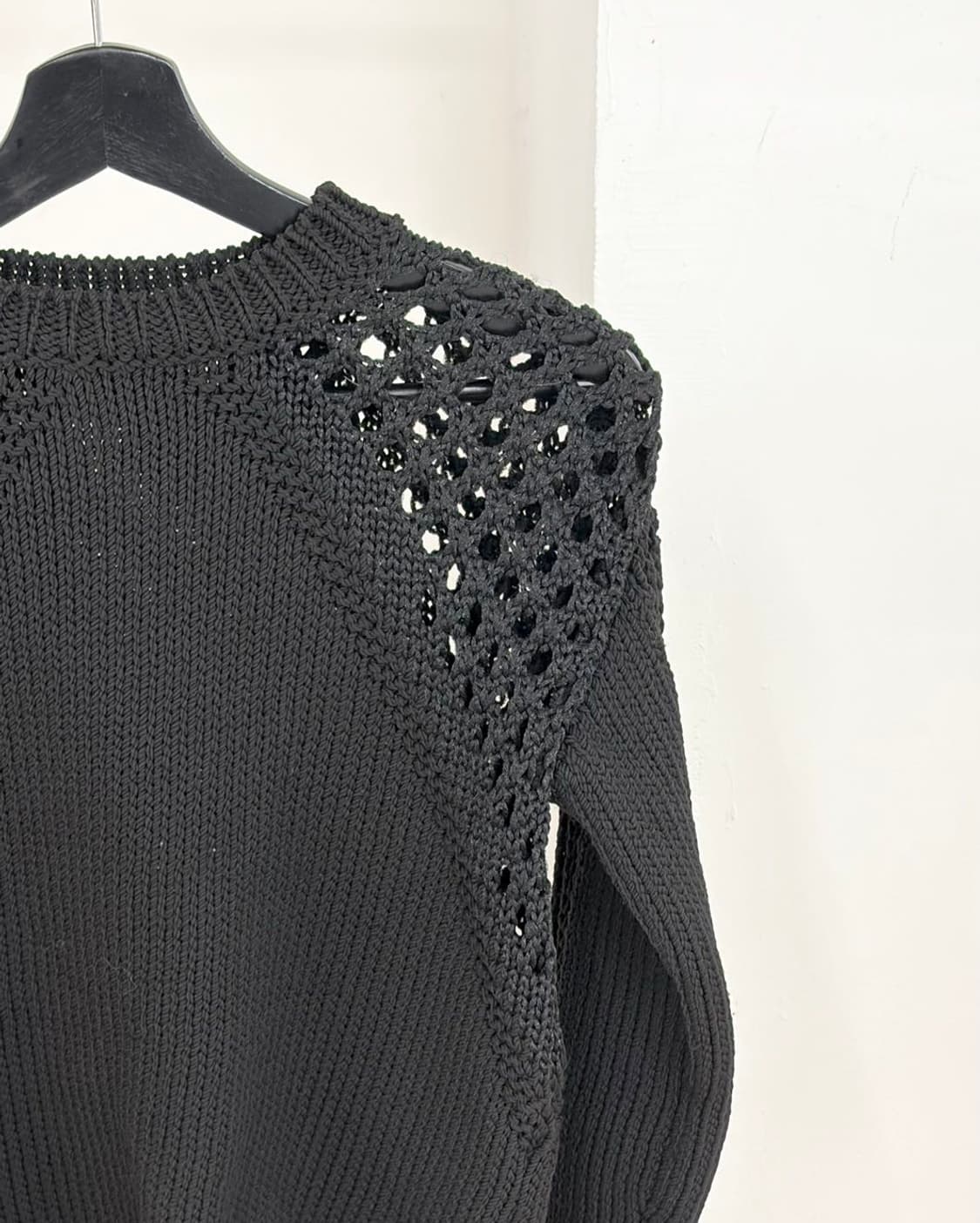 디젤 블랙 크로셰 니트 스웨터  상품이미지3