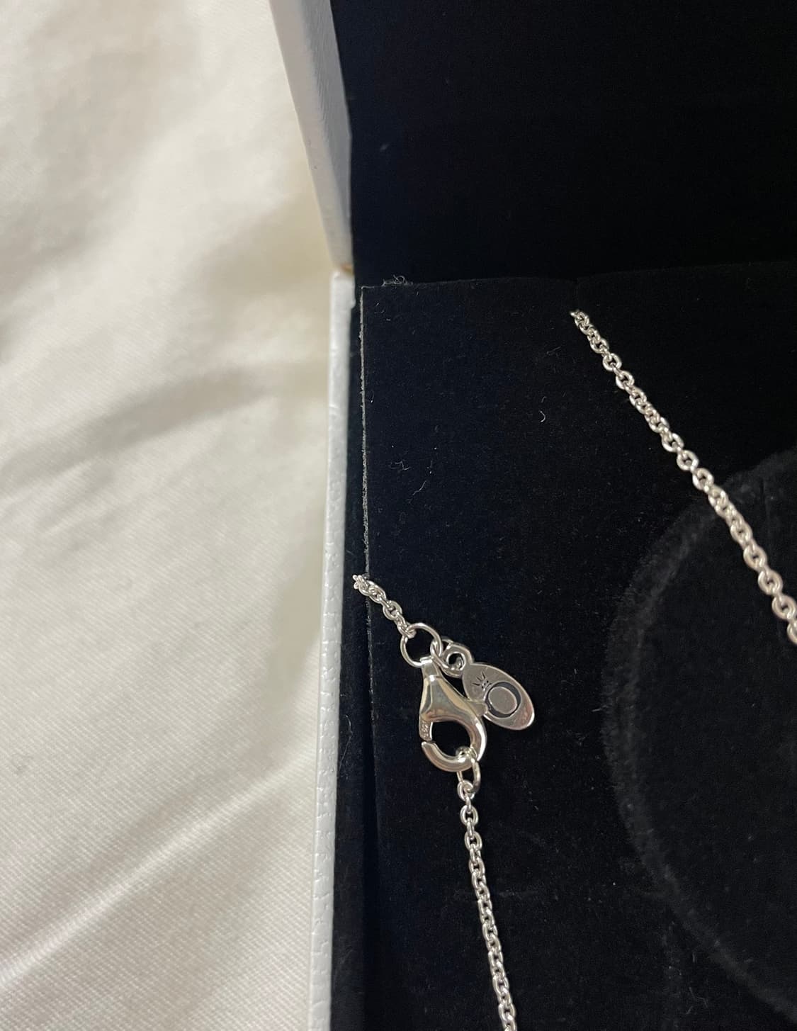 판도라 정품 탄생석 목걸이 하트펜던트+체인 세트 실버925순은 사파이어 상품이미지3