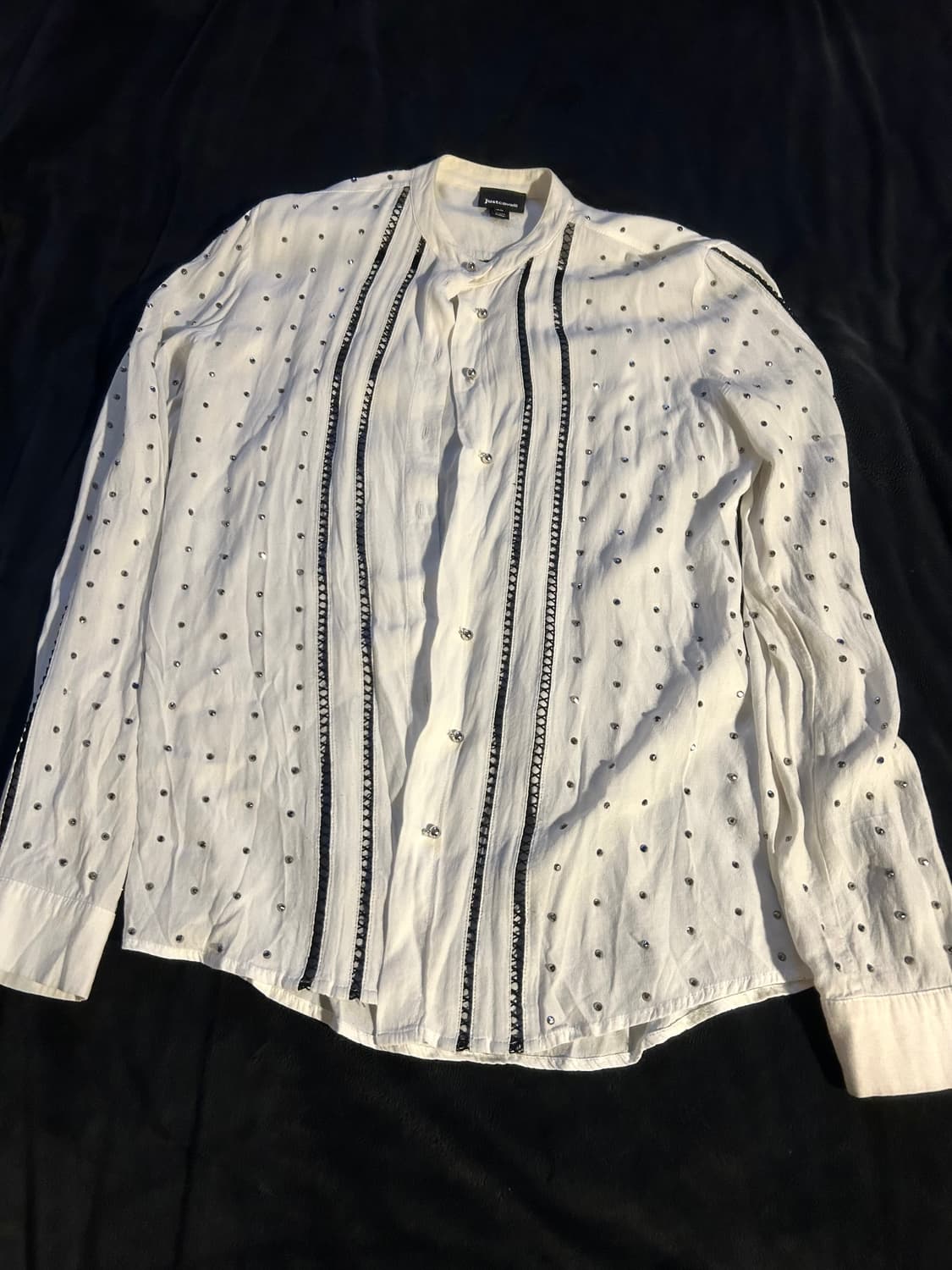 Just Cavalli Line Stud White Shirts 상품이미지1