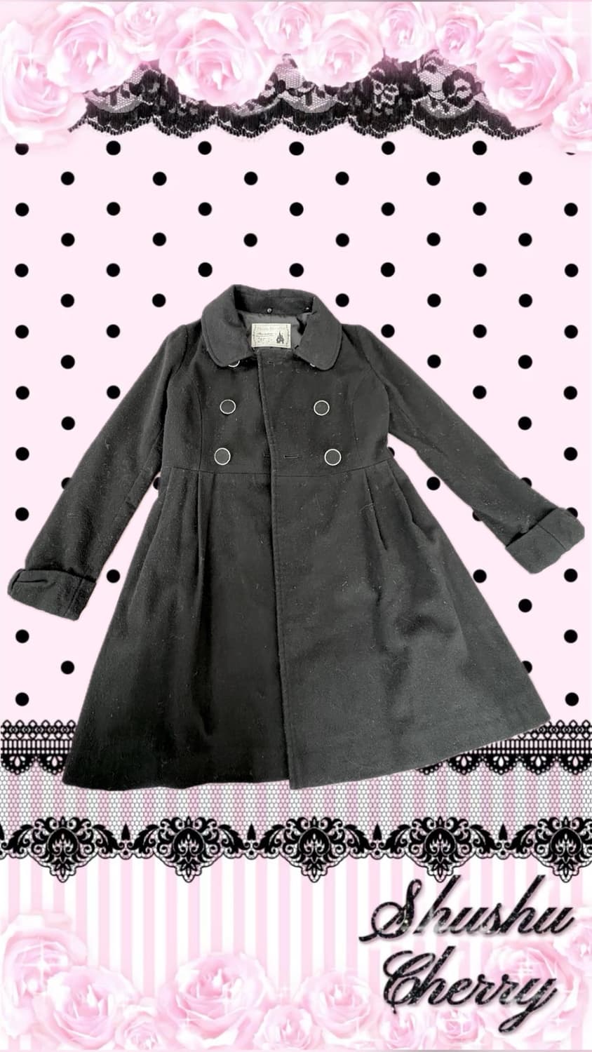 일본 빈티지 블랙 코트 공겜여주 고딕 오네갸루 히메갸루 stc 빈티지 상품이미지1