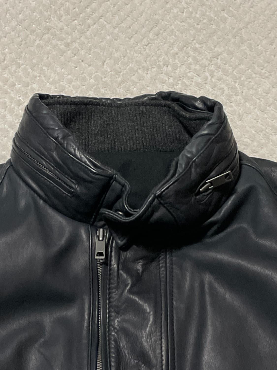 [52] SOLID HOMME 2중 지퍼 레이어드 양가죽 레더 자켓 상품이미지4