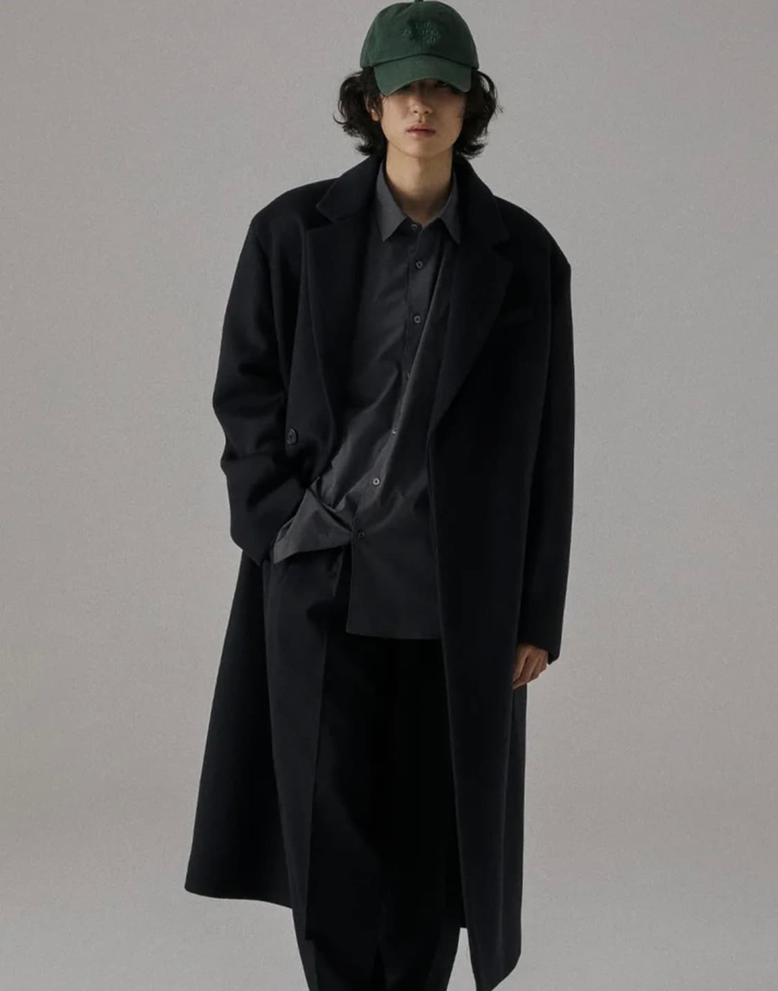 (새상품) 르아브 반더블 오버사이즈 너치드 코트 다크네이비 상품이미지2