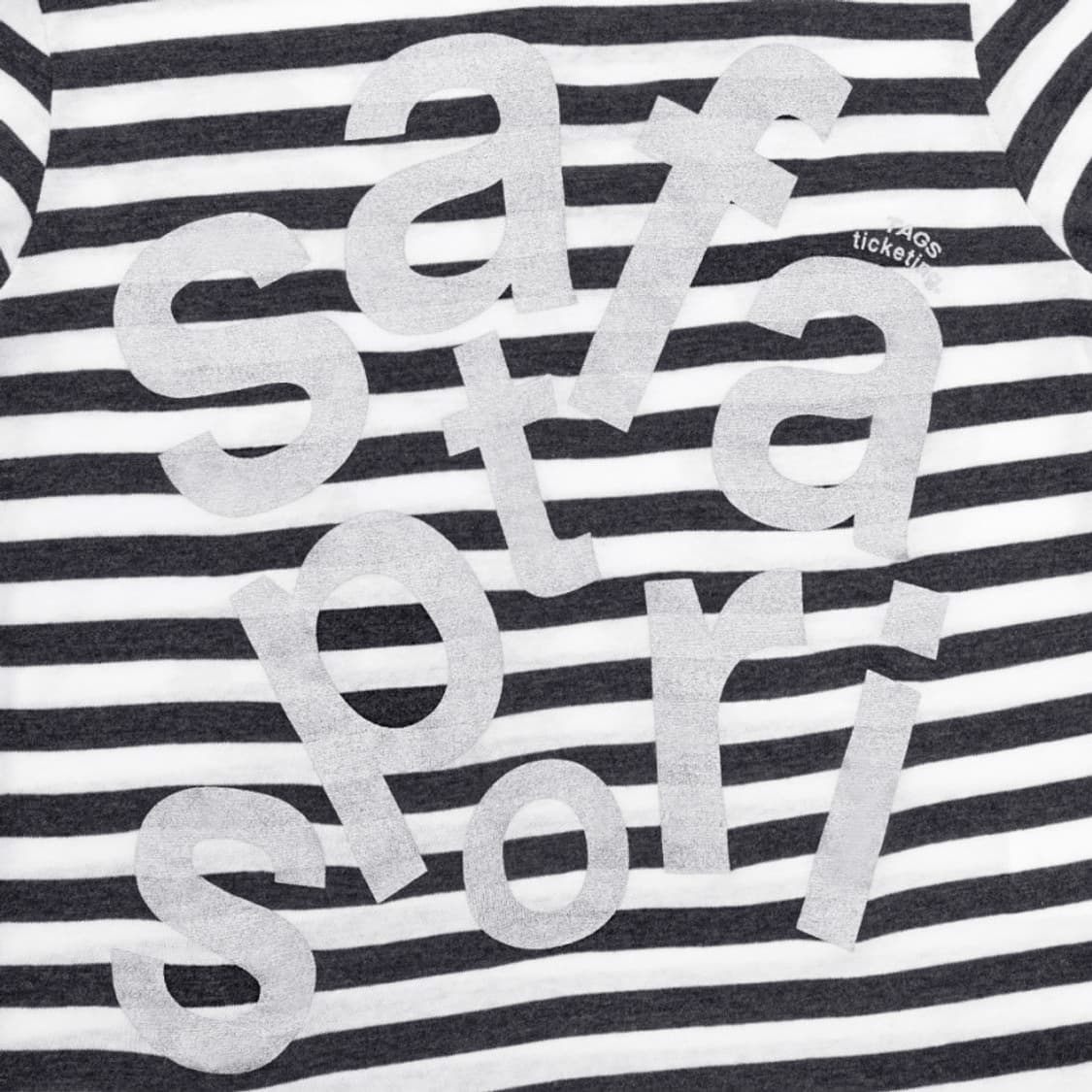 1/2 TICKETING STRIPE BORDER HOODIE-WHITE 상품이미지3