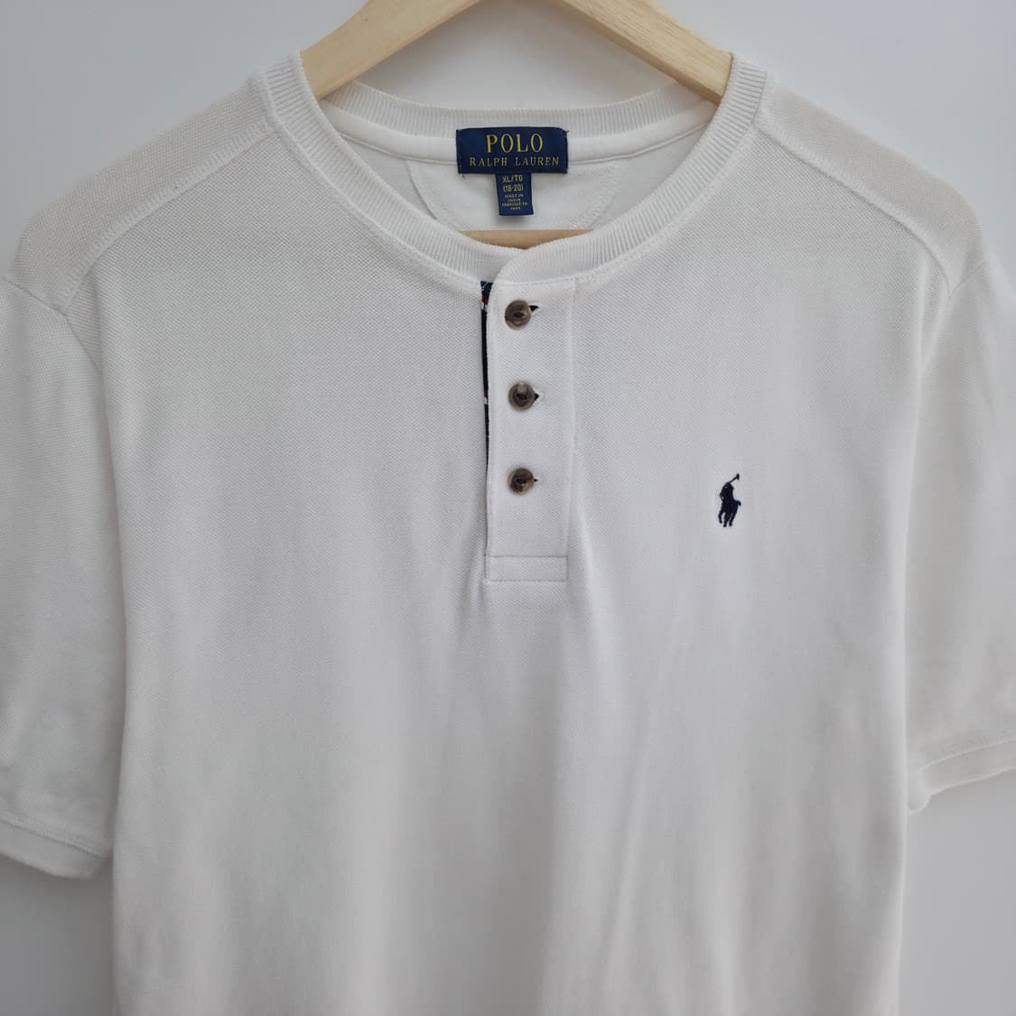[M] 폴로 랄프로렌 헨리넥 반팔티 화이트 상품이미지2