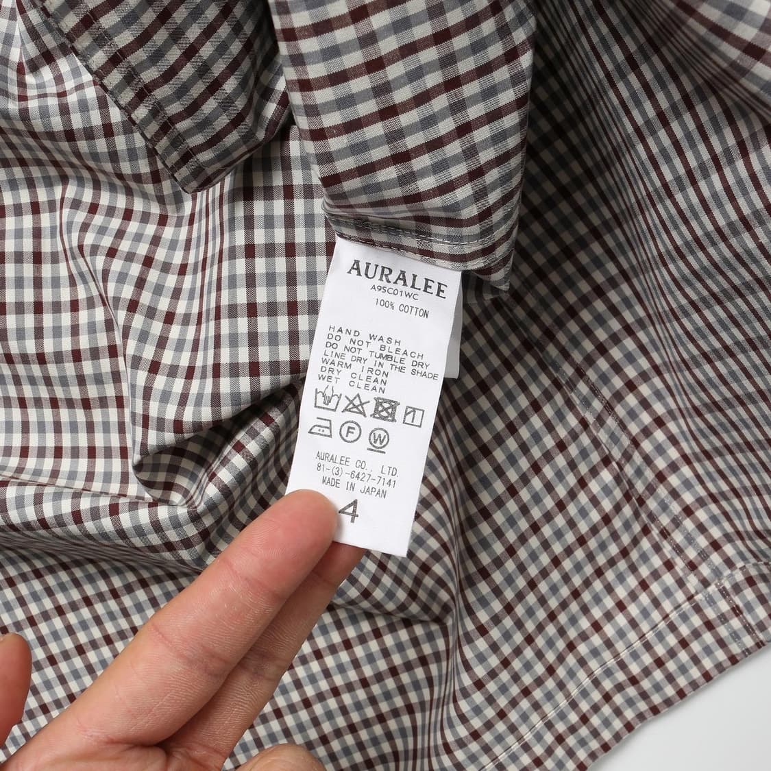 오라리 그리드체크 발마칸 코트  상품이미지9