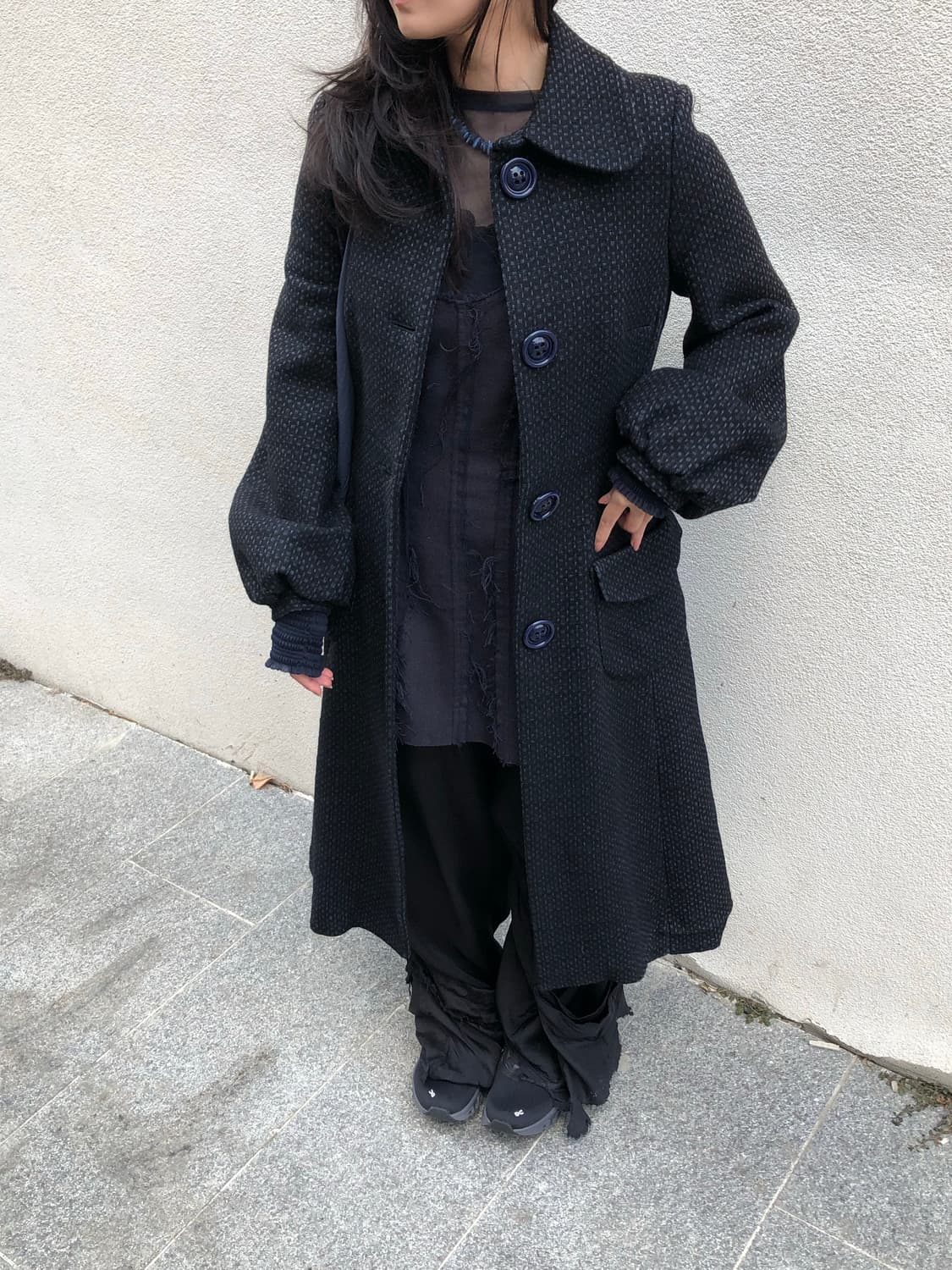 바움 운드 페르드가르텐 발마칸 트위드 울 코트 상품이미지10