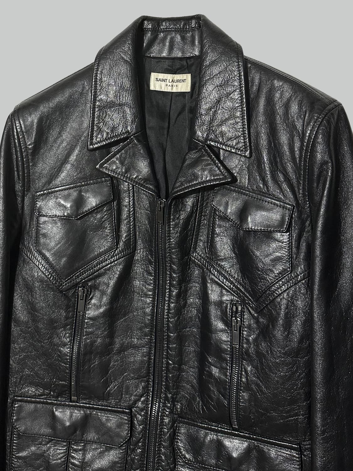 생로랑 웨스턴 레더 자켓 상품이미지2