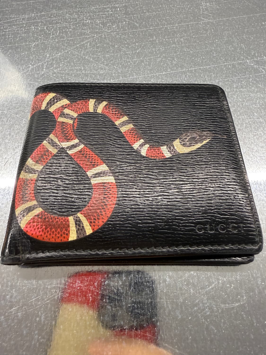 구찌 정품 스네이크 뱀 반지갑 블랙 상품이미지3