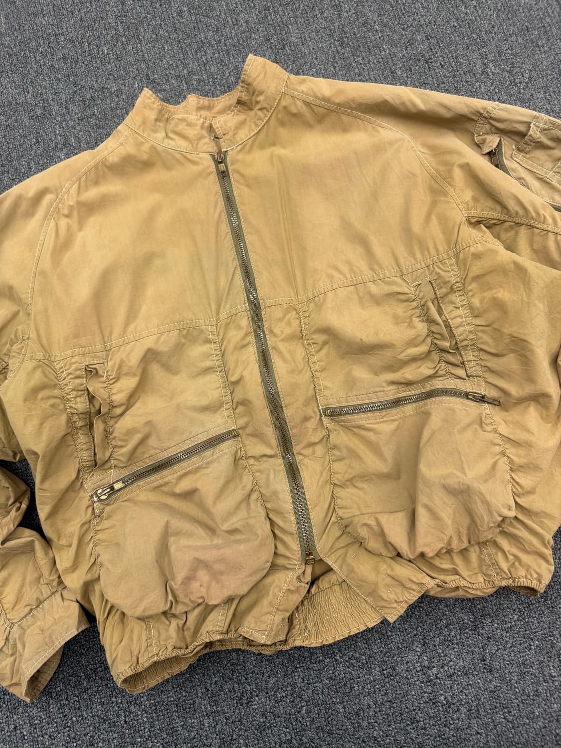 M)Japanese vintage 셔링 베이지 자켓 상품이미지3