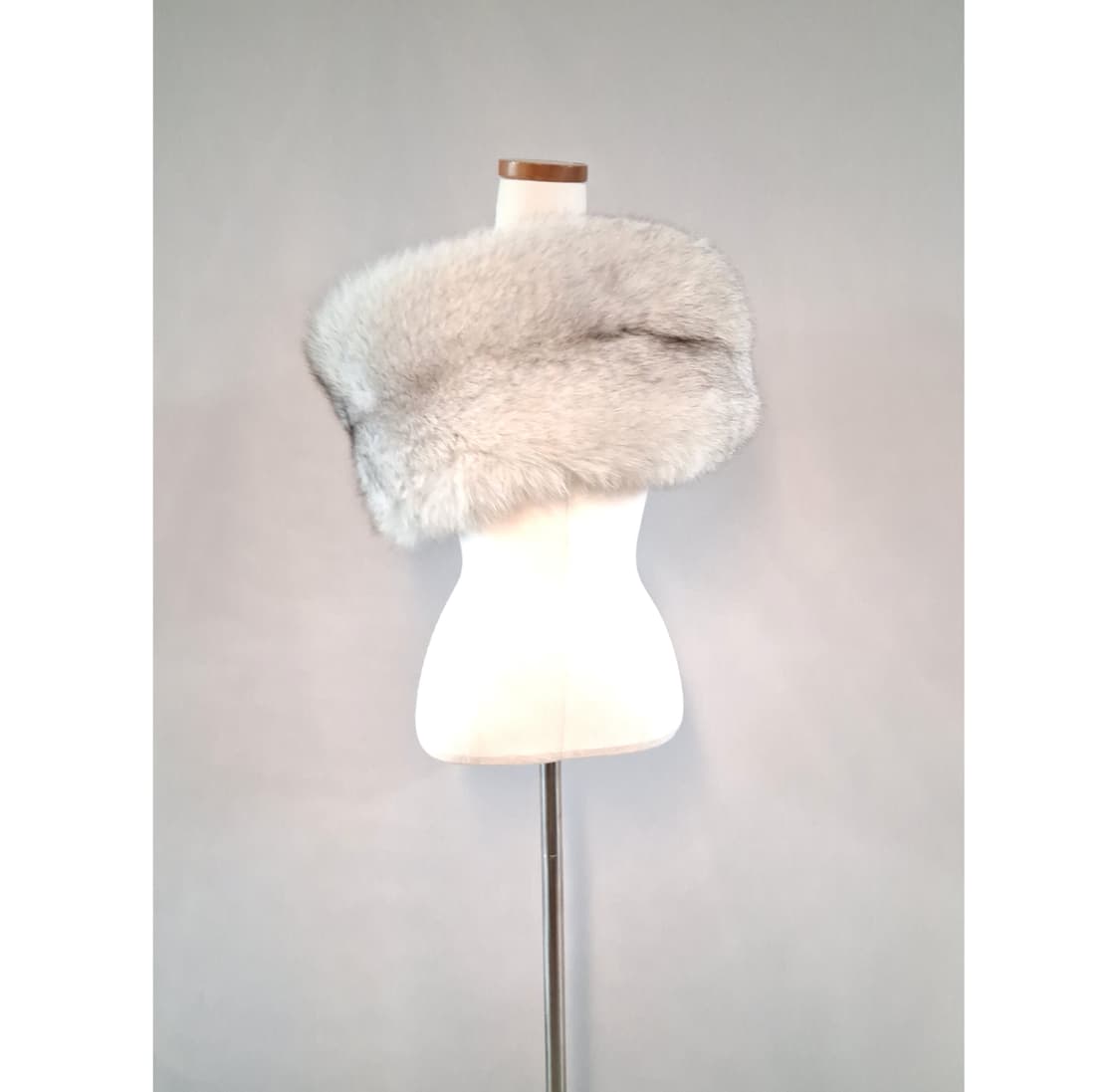 리얼 폭스퍼 화이트 실버 그레이(스톨, 스카프, 머플러) 상품이미지1