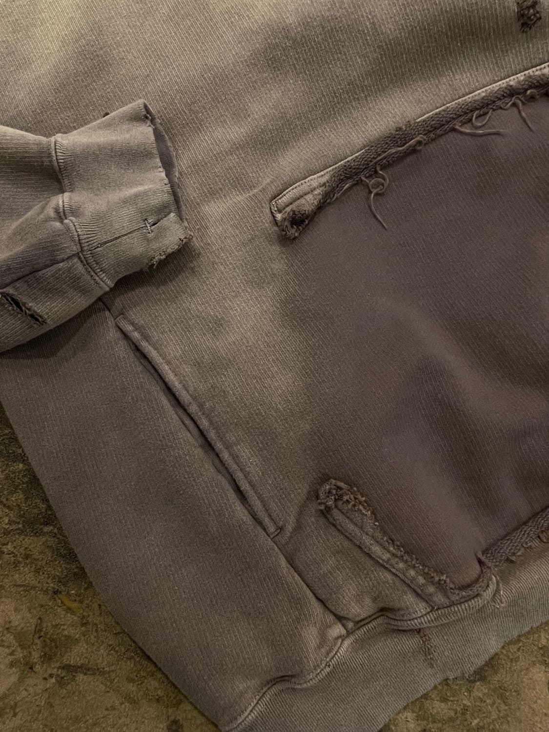 (MMY)미하라야스히로/브라운카키 데미지후드티(44) 상품이미지5