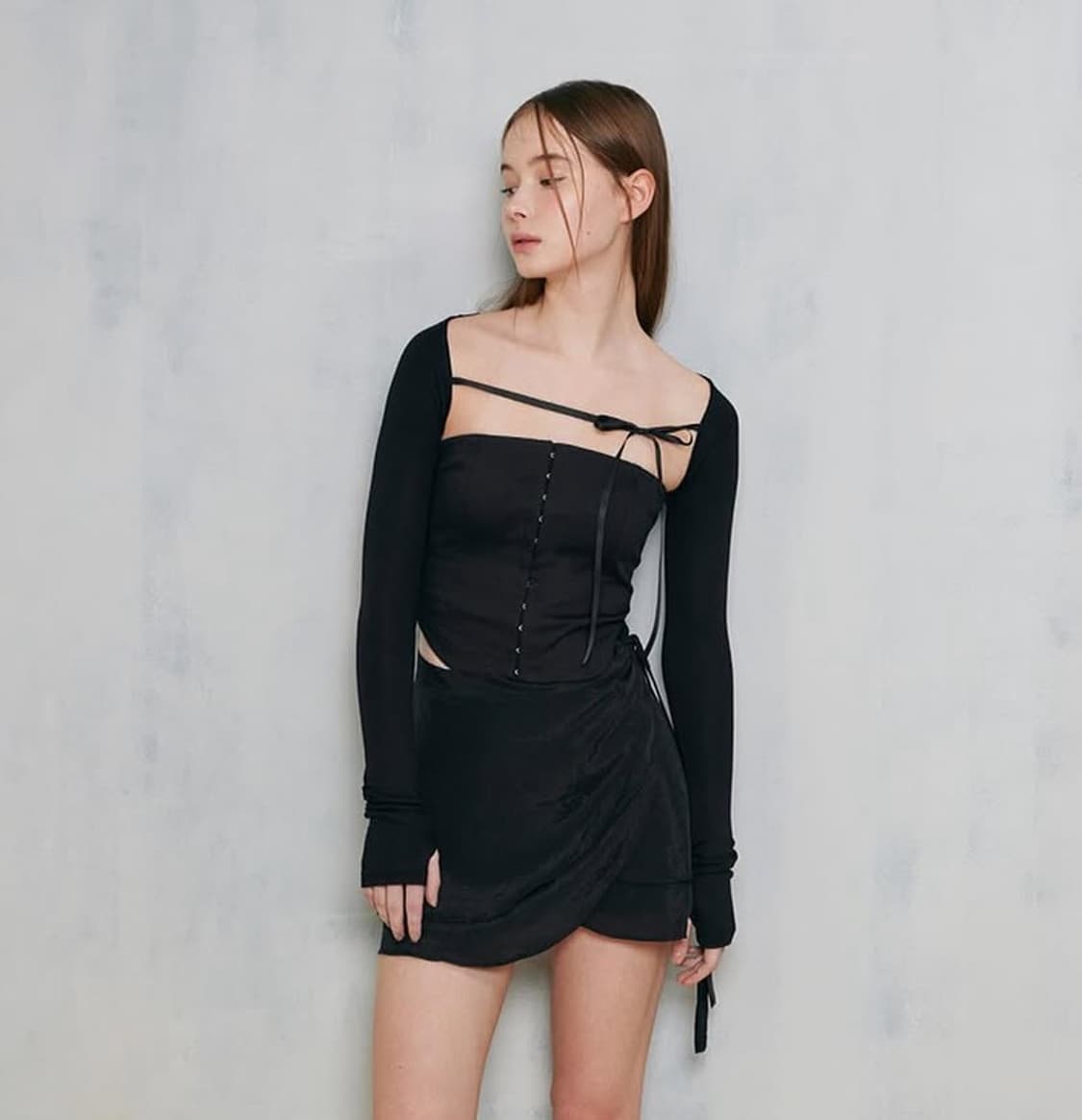 낫유어로즈 나나탑(카리나착용) 블랙s 상품이미지2