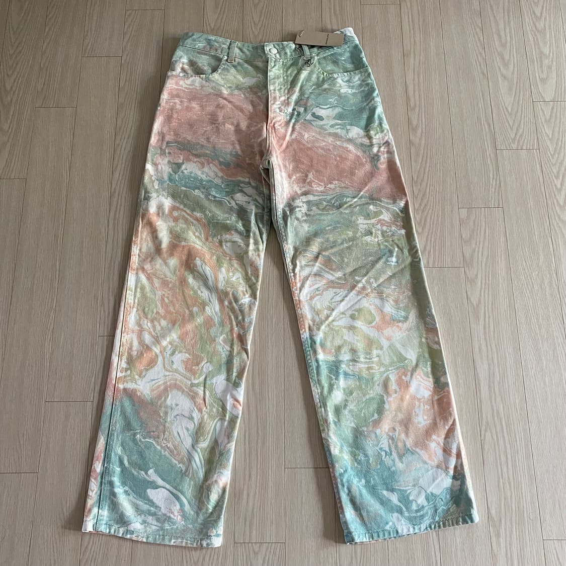 [32] Eckhaus Latta 마블 와이드 레그 진 상품이미지1