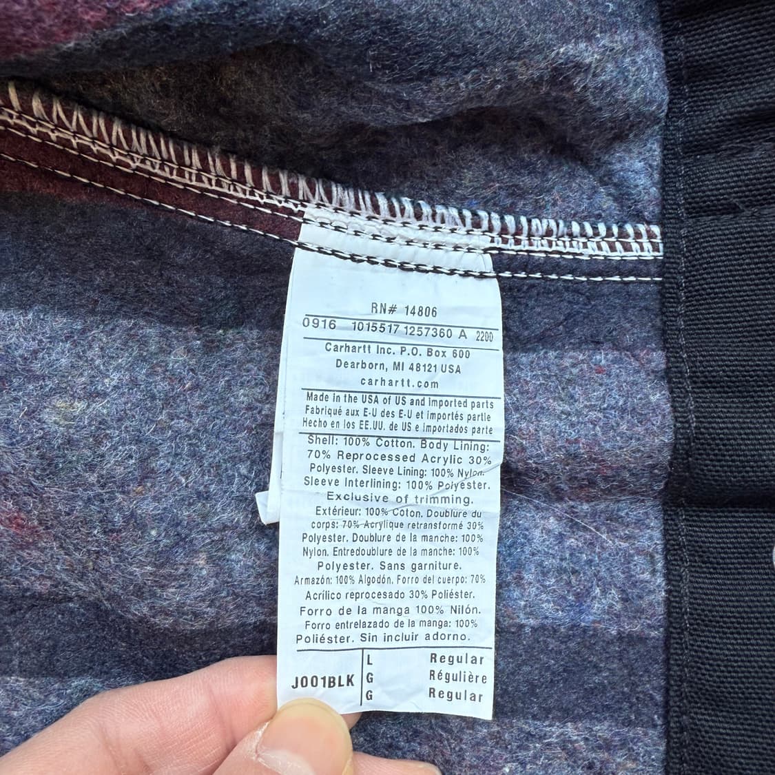 칼하트 디트로이트 자켓 블랙 L 상품이미지4