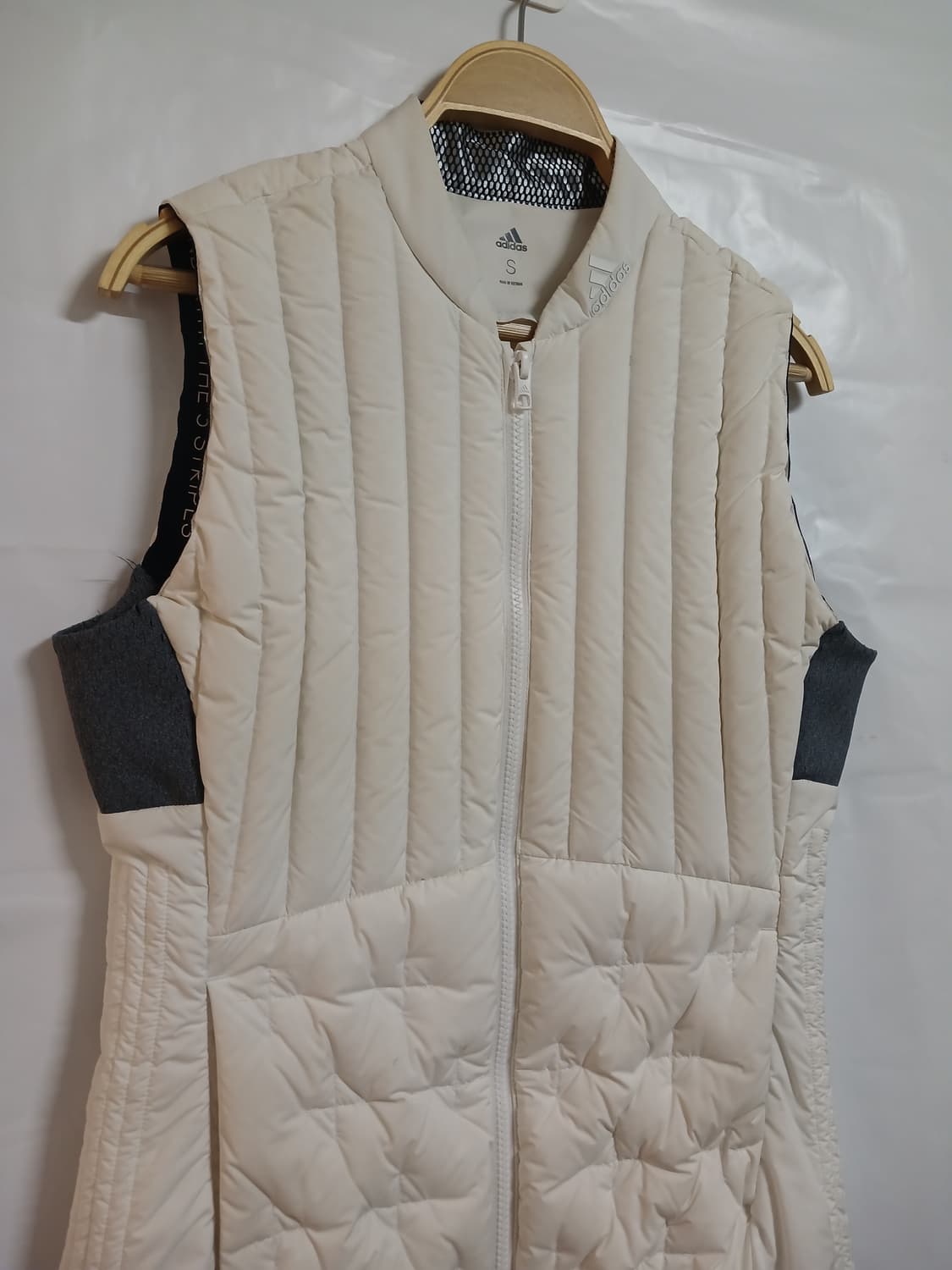 (S,90)아디다스골프 구스다운 패딩베스트 조끼 화이트 상품이미지2