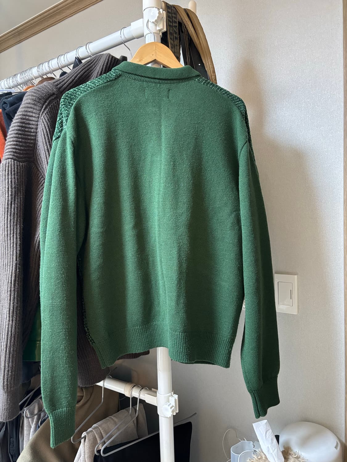 디스이즈네버댓 벨벨 니트 집 폴로그린 상품이미지3