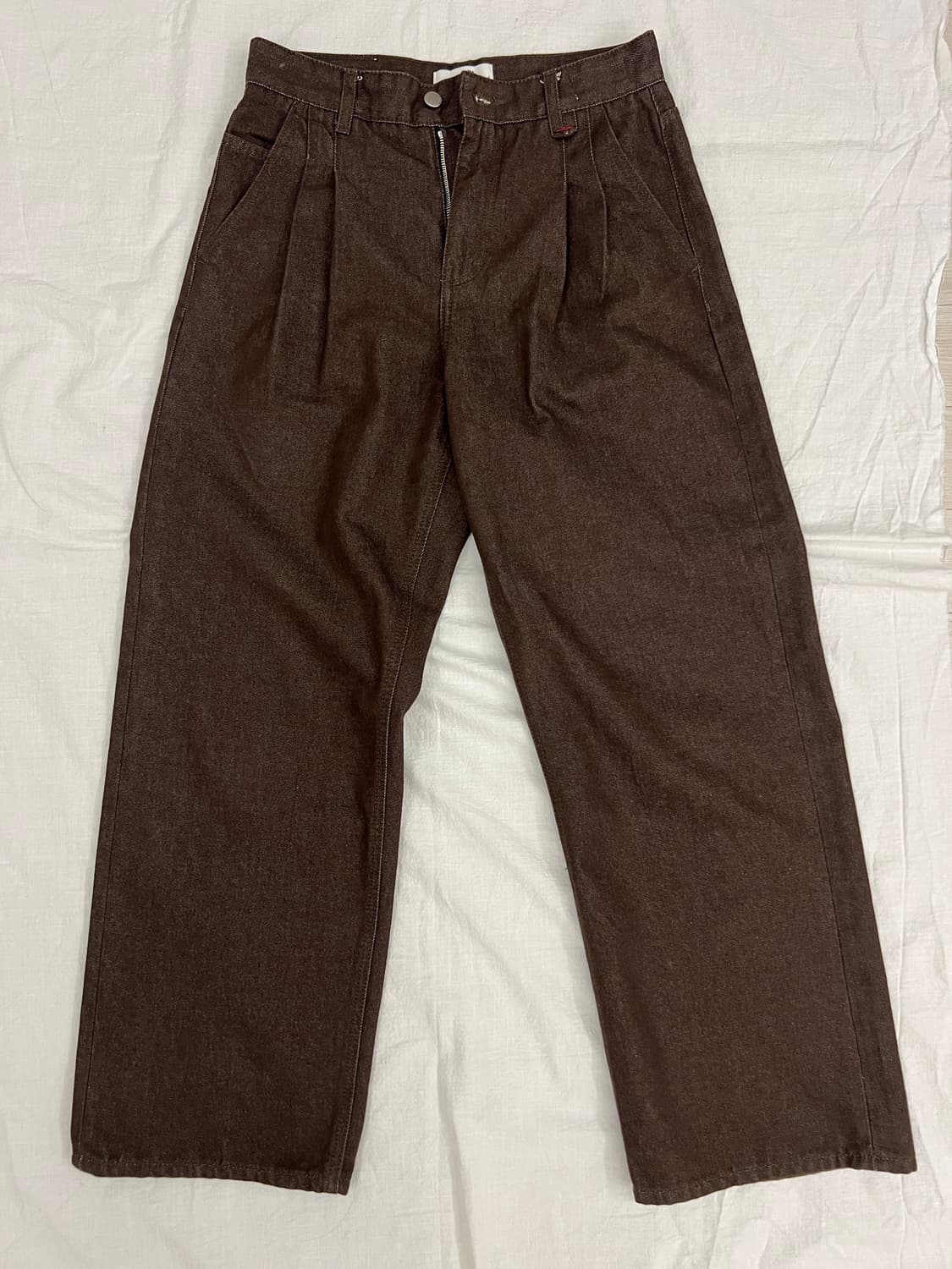 포트너스/Two Tuck Wide Brown Jeans/S 상품이미지2