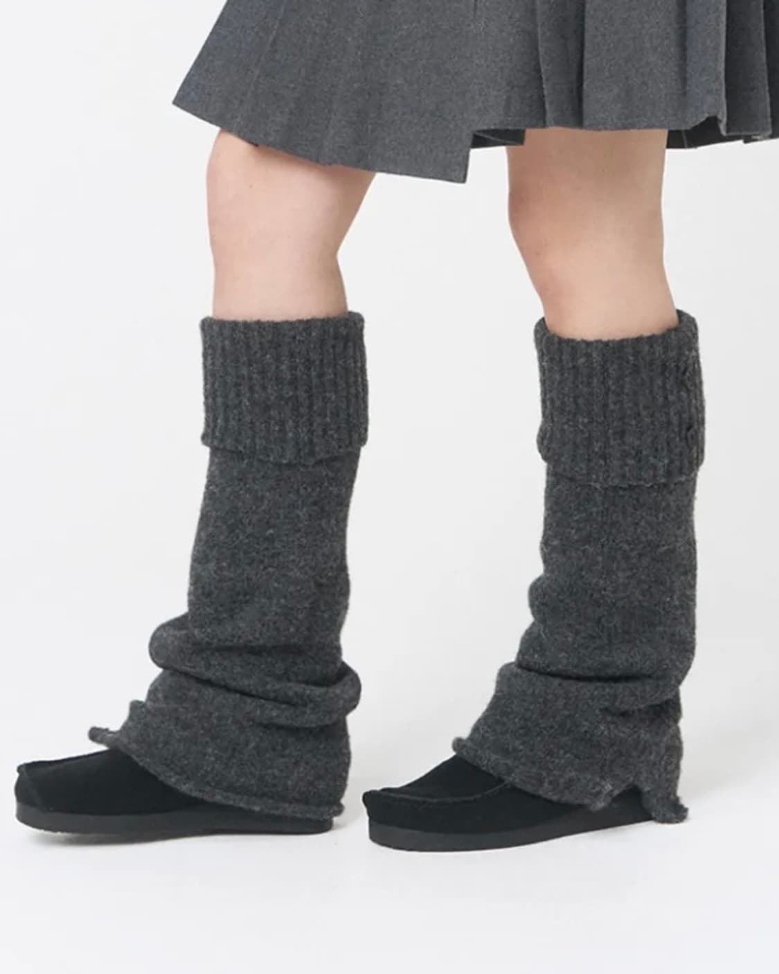 미세키 서울 Button knit leg warmer CHARCOAL 상품이미지1