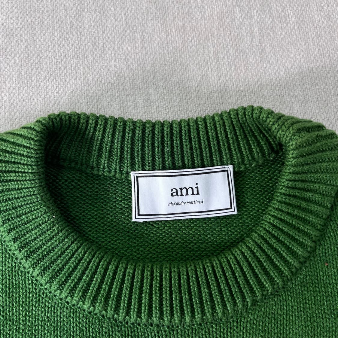 100 아미 20FW 빅하트 로고 그린 니트 상품이미지3