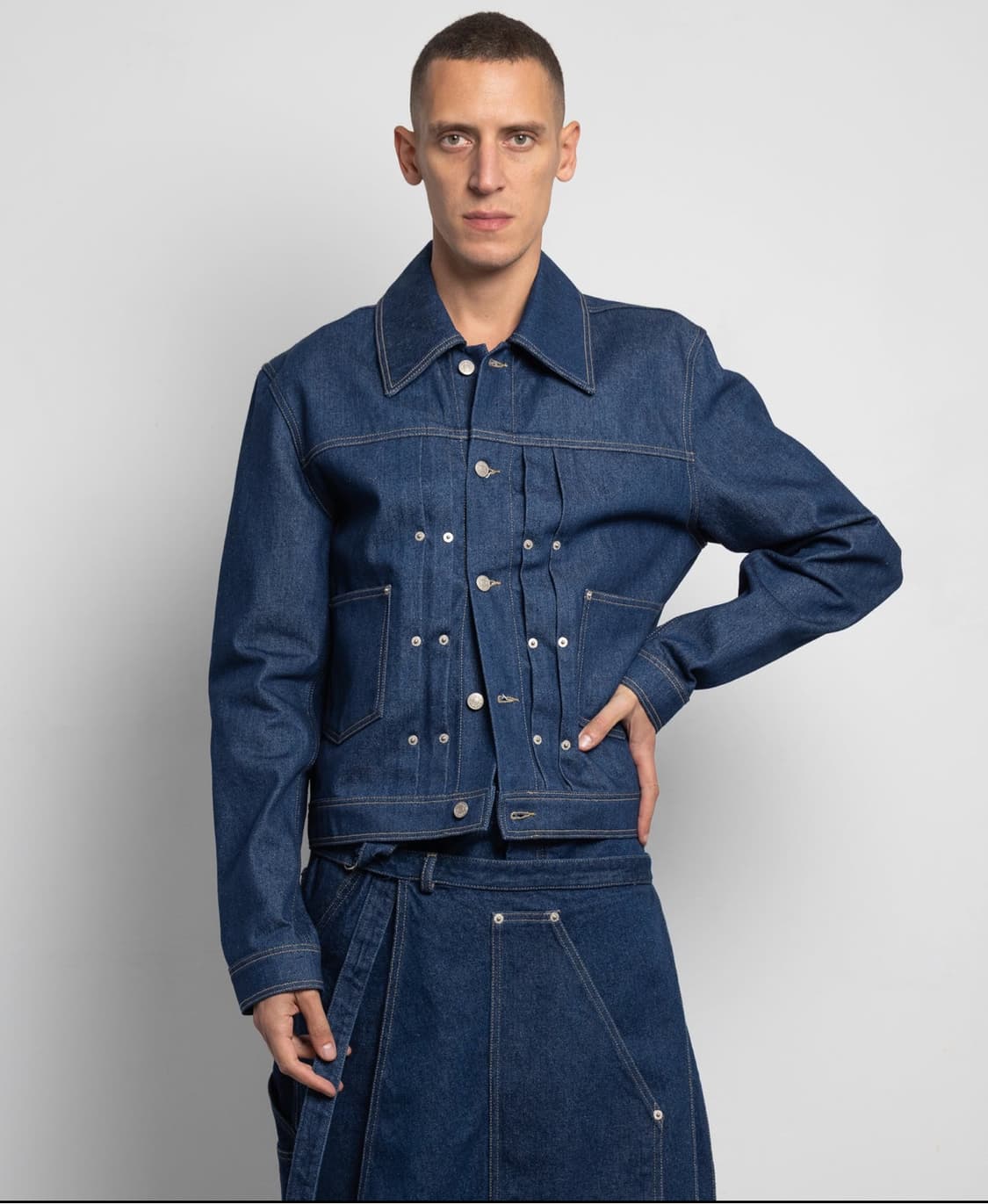 [ Ouest ] THE DENIM JACKET INDIGO 상품이미지2