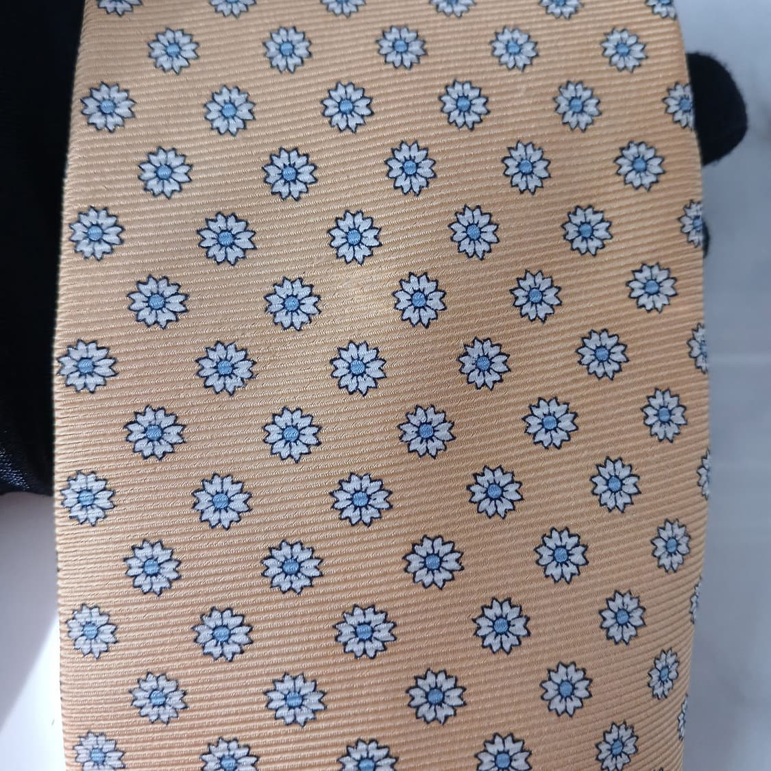 브룩스 브라더스 실크 옐로 플라워 넥타이 9.2cm A등급 A19042
 상품이미지6