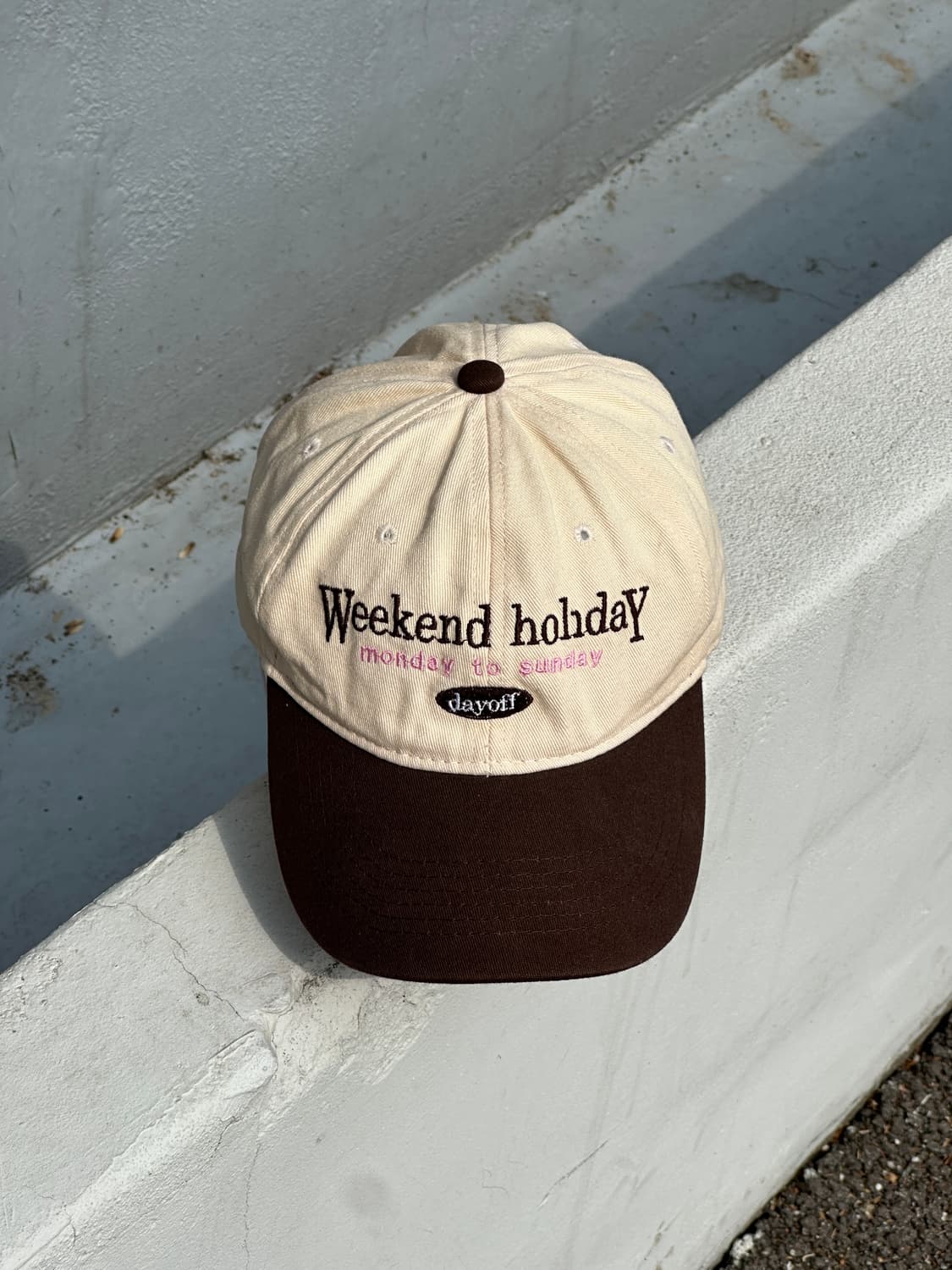 [M] 위켄드 홀리데이 투톤 남여공용볼캡 모자 상품이미지1