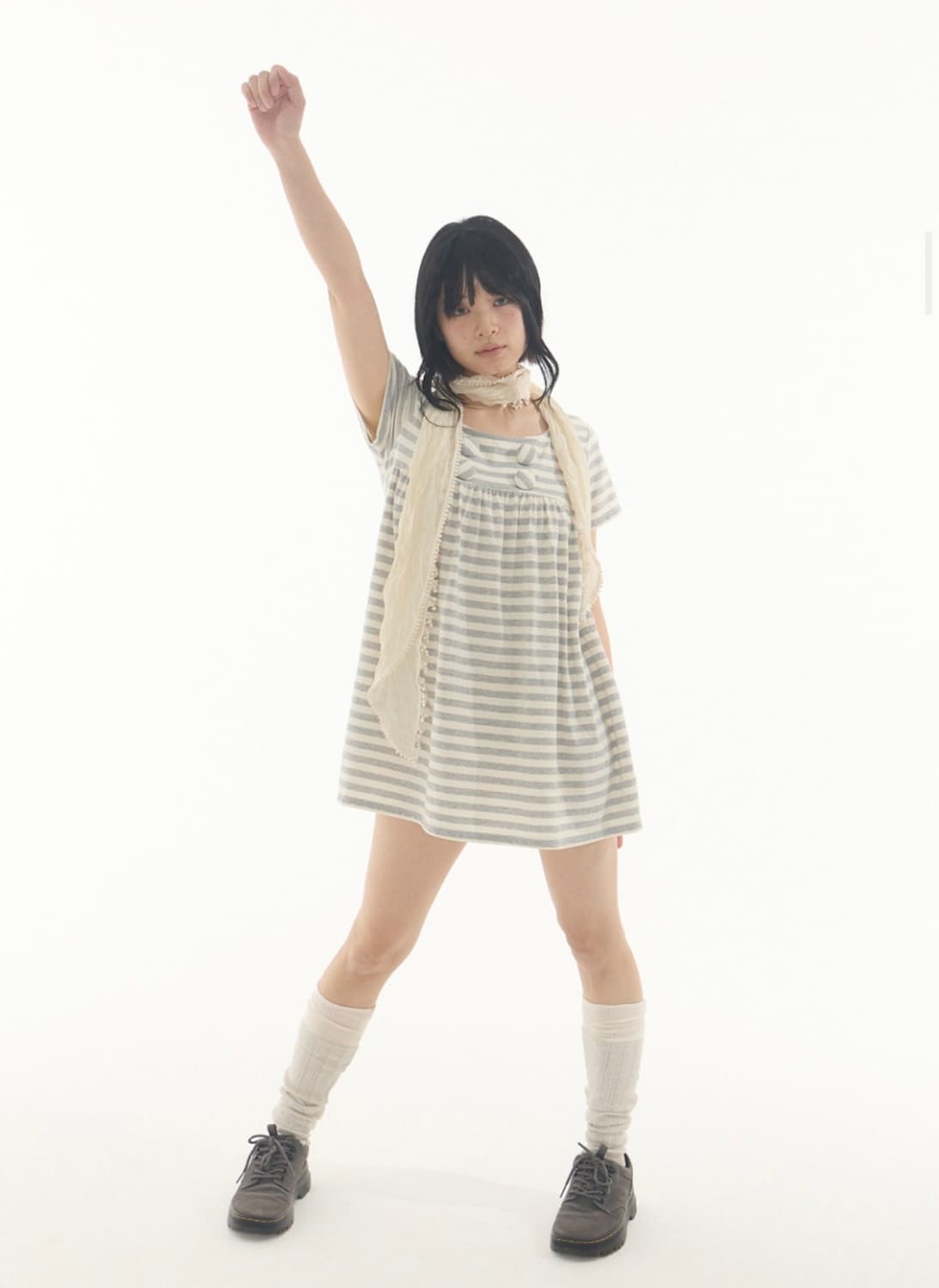 익스파이어드걸 Emily Button Top Stripe 상품이미지2