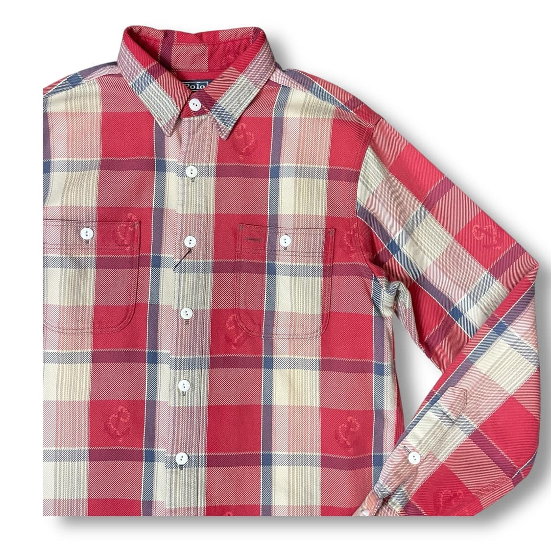 폴로 랄프로렌 체크 투포켓 웨스턴 긴팔 셔츠 M 상품이미지3