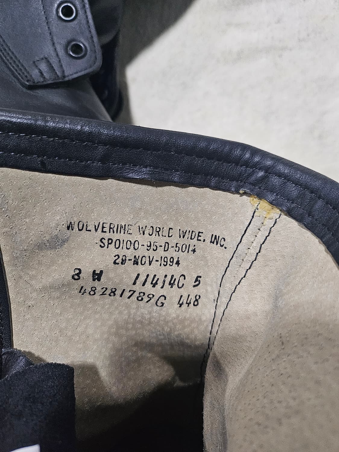 90s 미군오리지날 울버린 월드와이드 스틸토 컴뱃부츠신품8W 상품이미지4