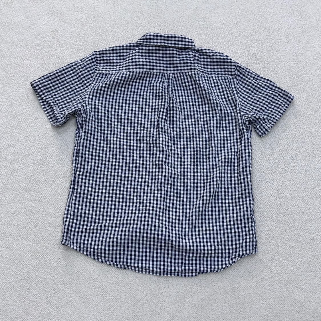 L 갭 깅엄 체크 패턴 반팔 셔츠 0415E 상품이미지2