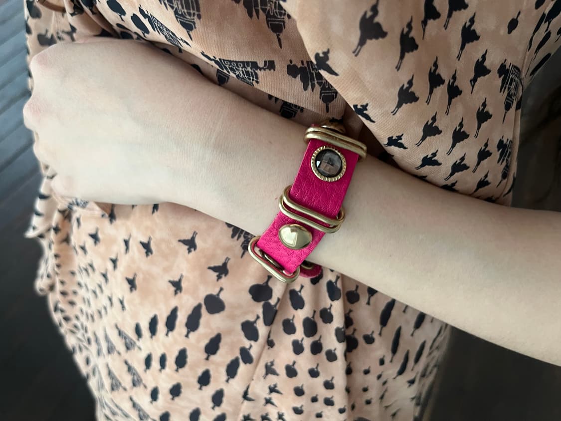 레더 큐빅 브레이슬릿 상품이미지3