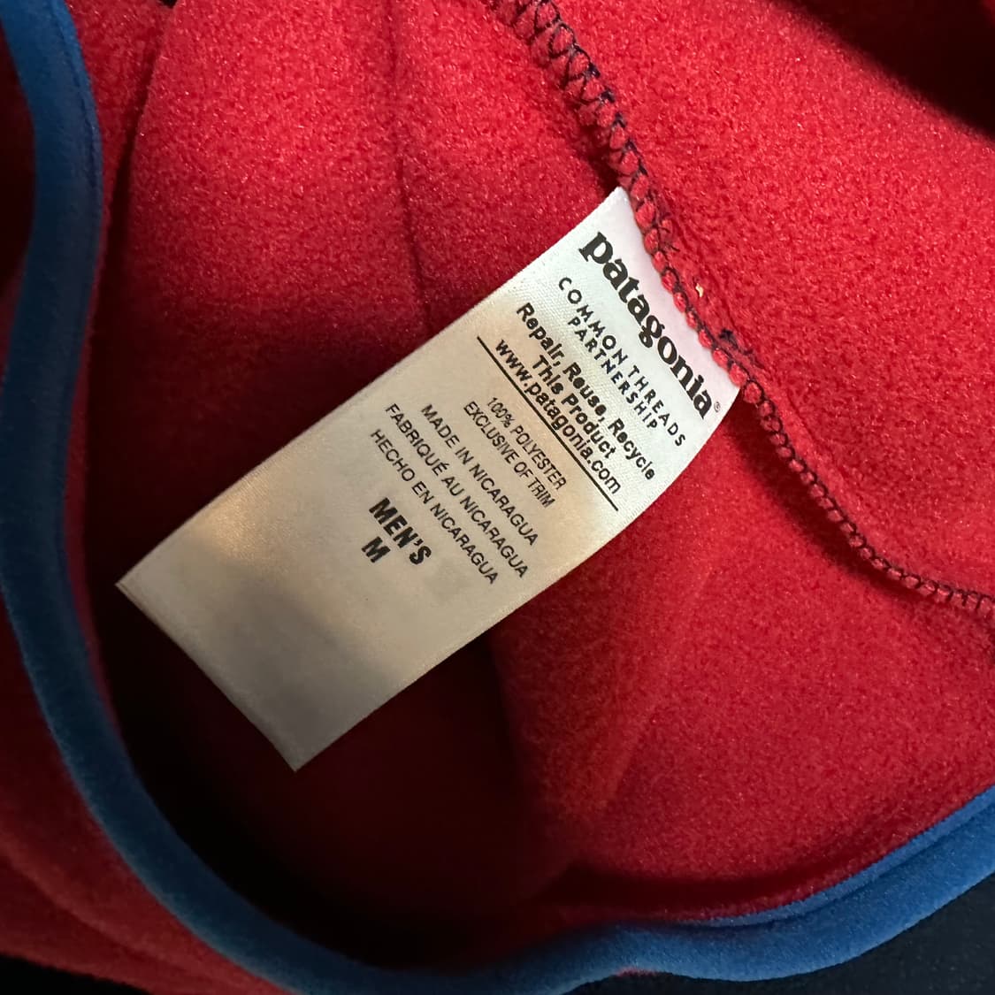 파타고니아 신칠라 스냅-T 플리스 2016 라즈펜 레드 M 상품이미지5