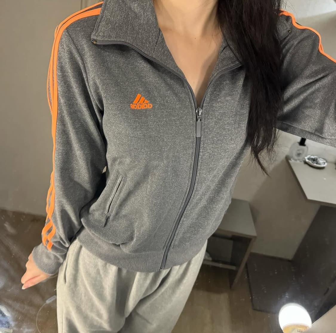 아디다스 삼선 트랙탑 져지 🧡🩶 상품이미지1