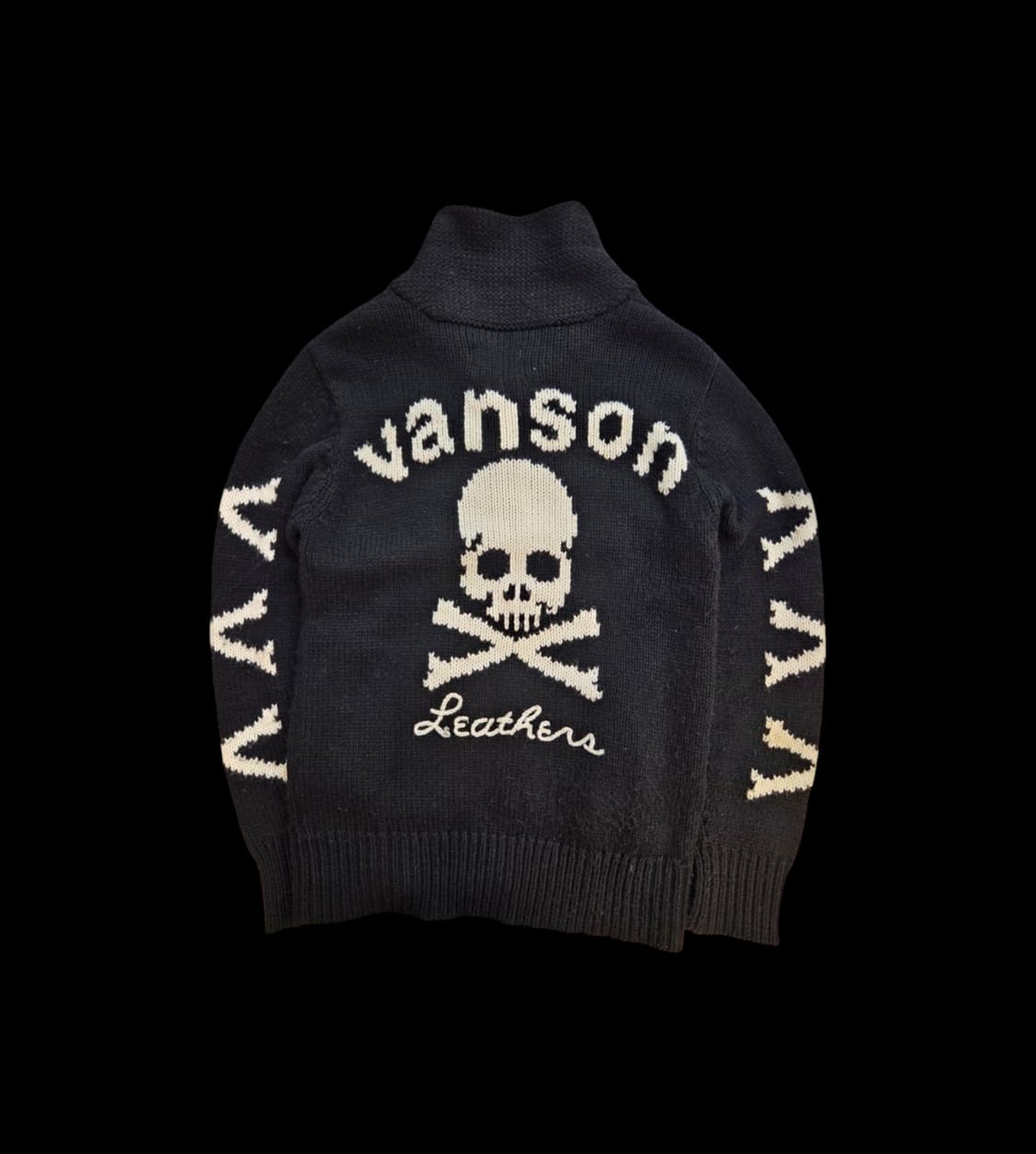 밴슨 레더스 스컬 니트 집업 상품이미지2