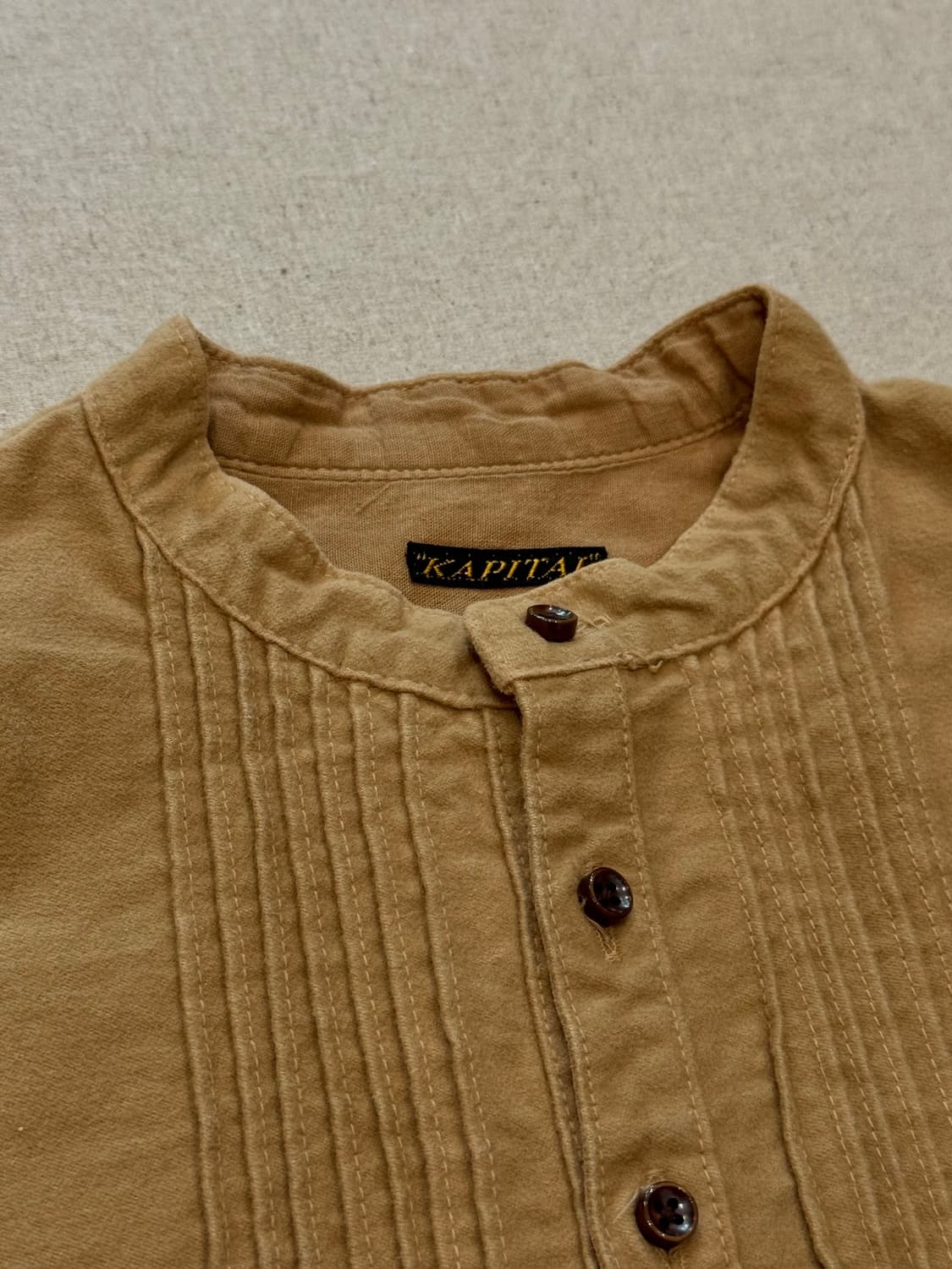 캐피탈 크롭 논카라 셔츠 자켓 상품이미지8