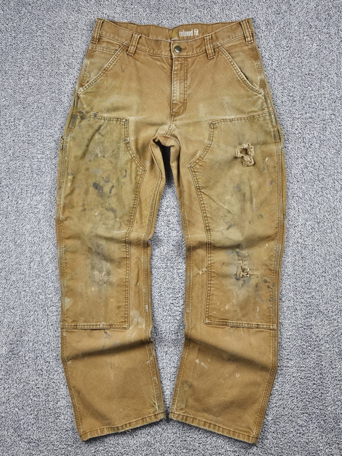 칼하트 덕 캔버스 더블니 카펜터 워크 팬츠 (32 X 32)/ 10169 상품이미지1