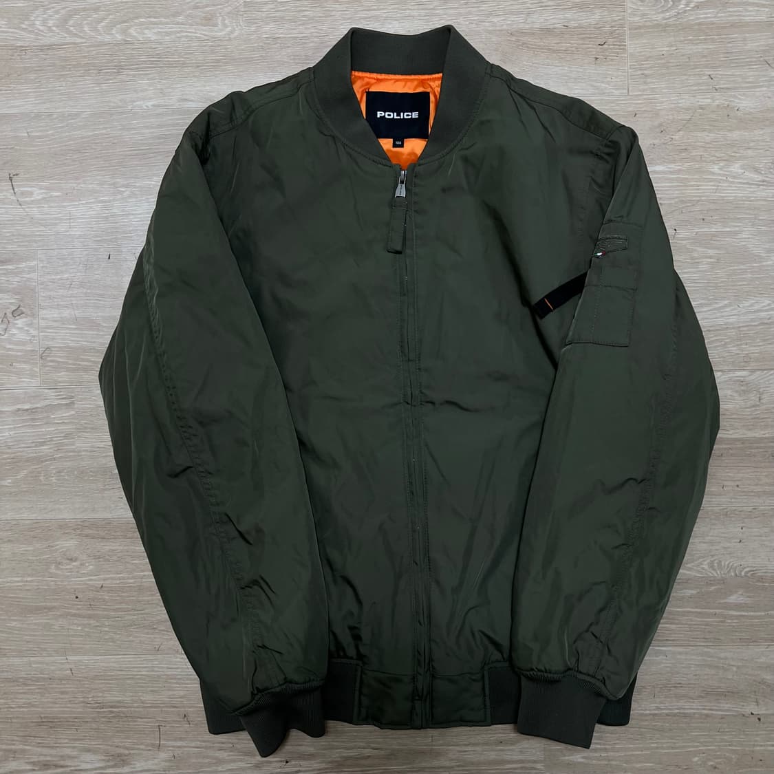 폴리스 포켓 MA-1 항공점퍼 봄버자켓 [카키] L/100 상품이미지1