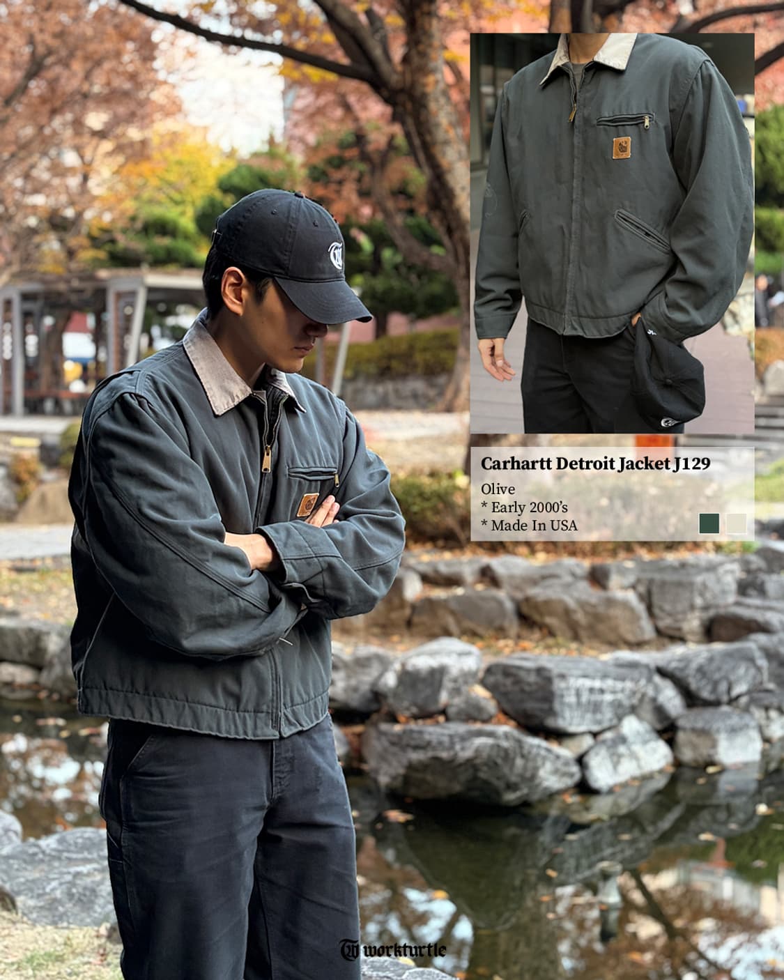 칼하트 디트로이트 J129 OLV 올리브 L USA🇺🇸 상품이미지2