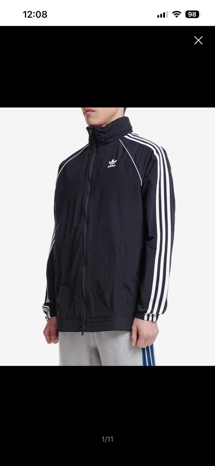 [L]아디다스 슈퍼스타 나일론 바람막이/블랙 상품이미지2