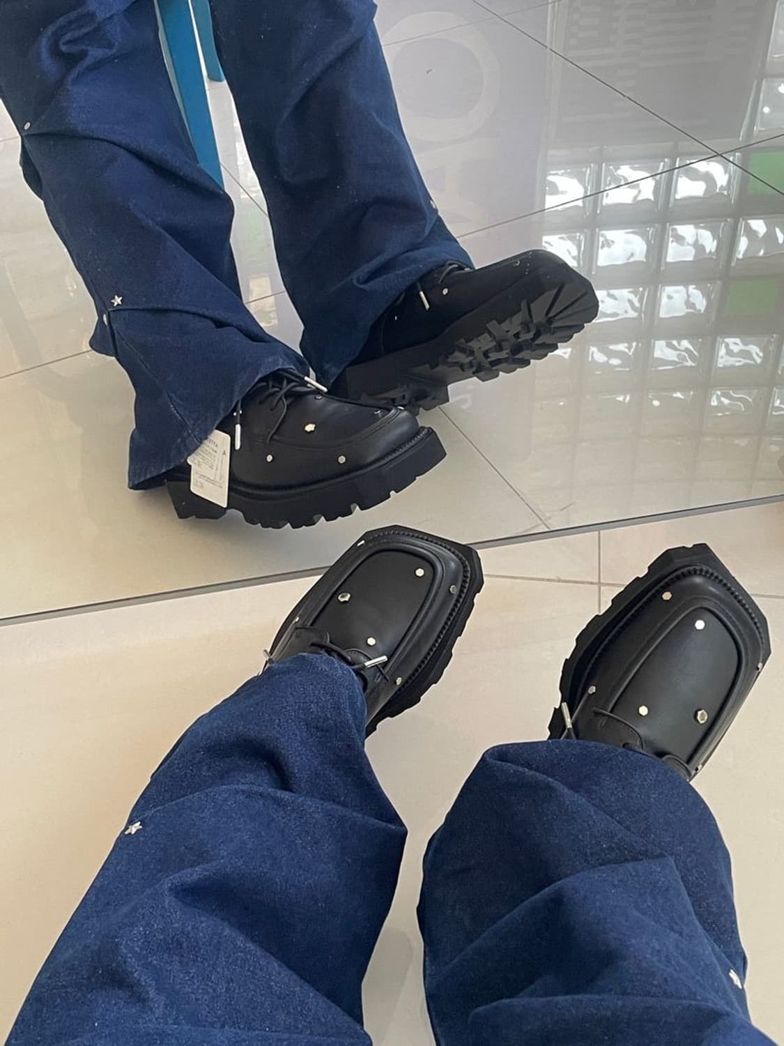 takeo kikuchi - studs square shoes 상품이미지3