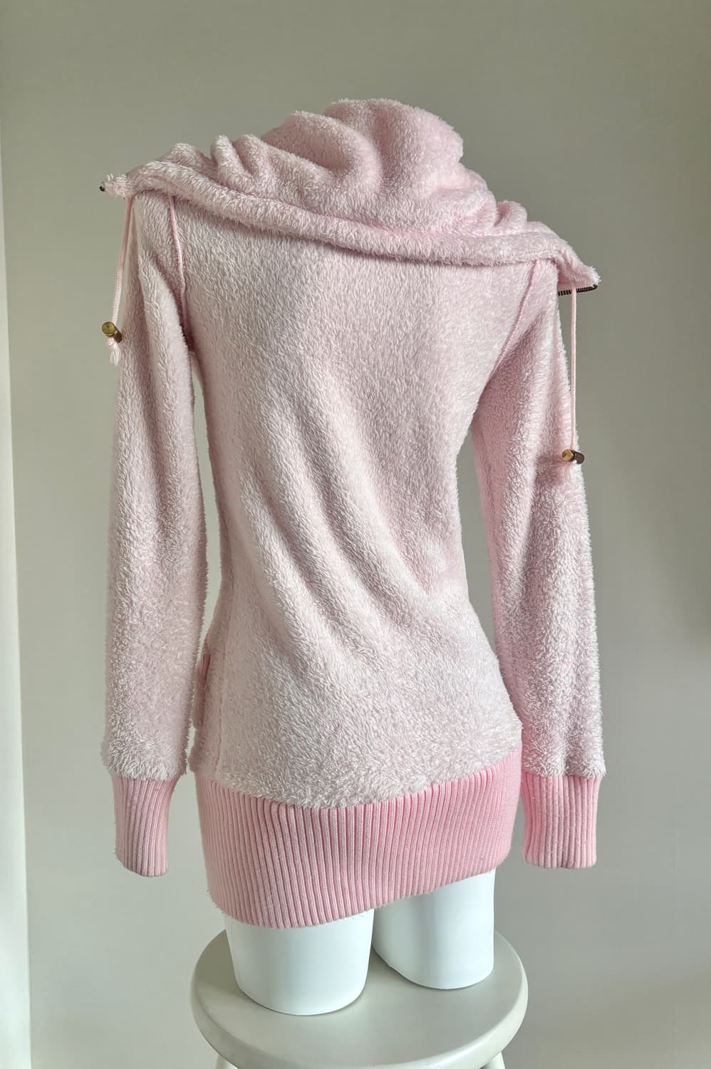 연핑크 하이넥 빅카라 퍼 집업 히메갸루 핀터레스트 Y2K 펑크 상품이미지6