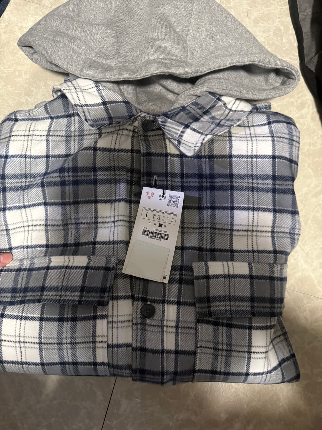 L사이즈 자라 후드 오버셔츠 상품이미지1