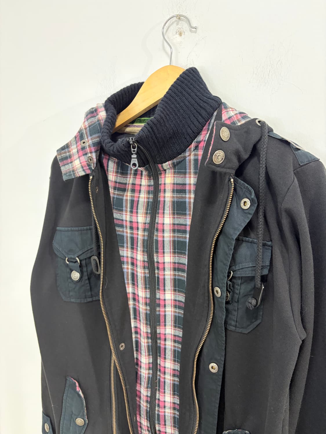 Ceronias 체크 레이어드 지퍼 자켓 상품이미지8