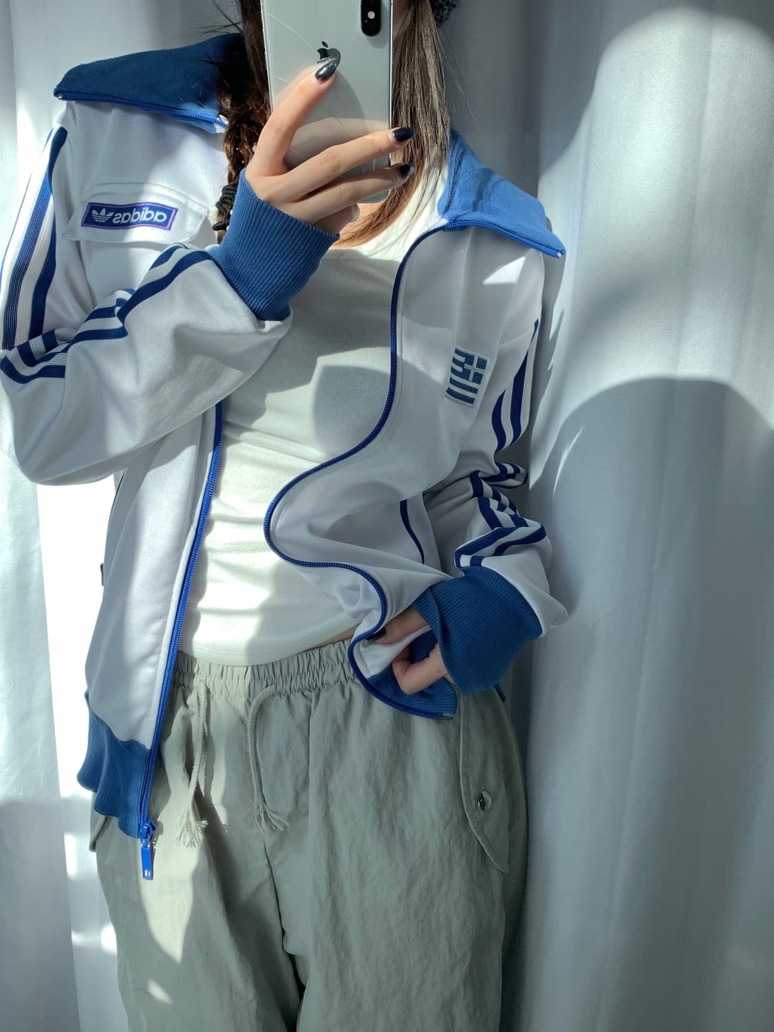 Adidas 아디다스 화이트-블루 그리스 트랙탑 상품이미지7