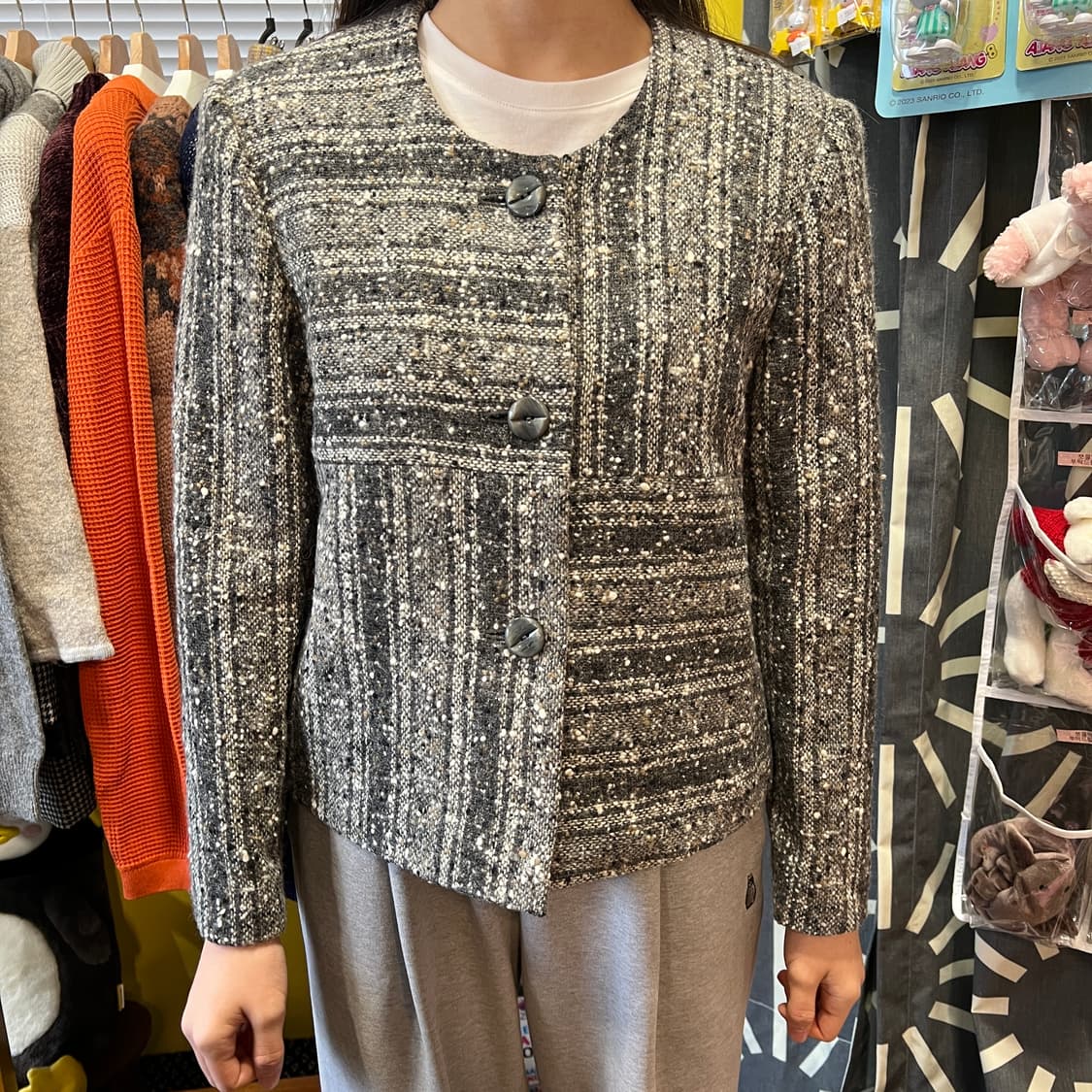 [Japanese Vintage] 패턴 노카라jk 상품이미지2