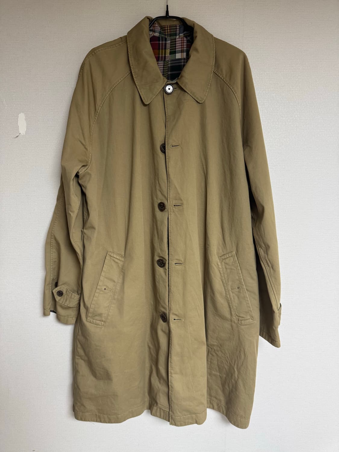 XL 폴로 랄프로렌 마드라스 체크 리버시블 코튼 발마칸 상품이미지1