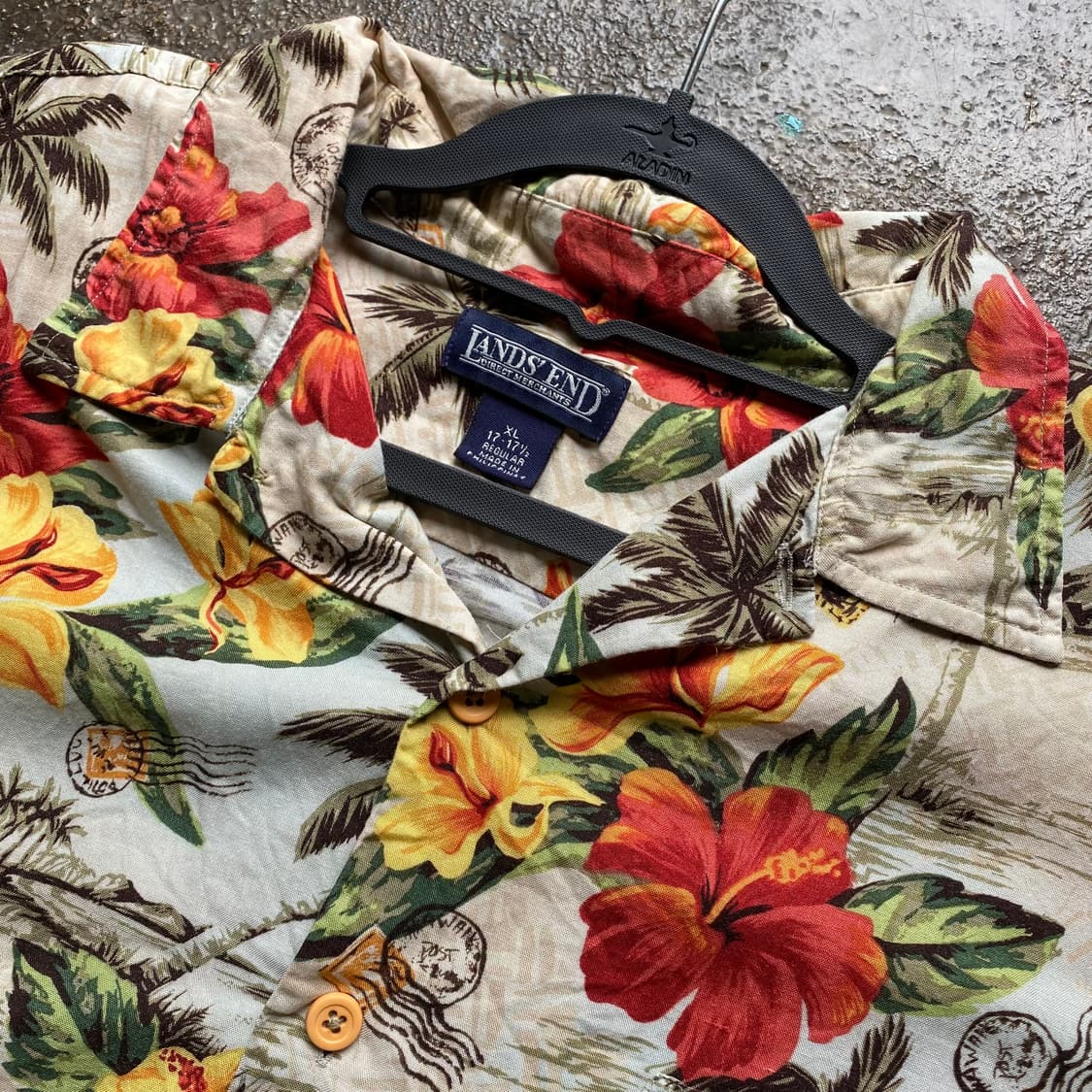 빈티지 하와이안 반팔 셔츠 플라워 상품이미지2