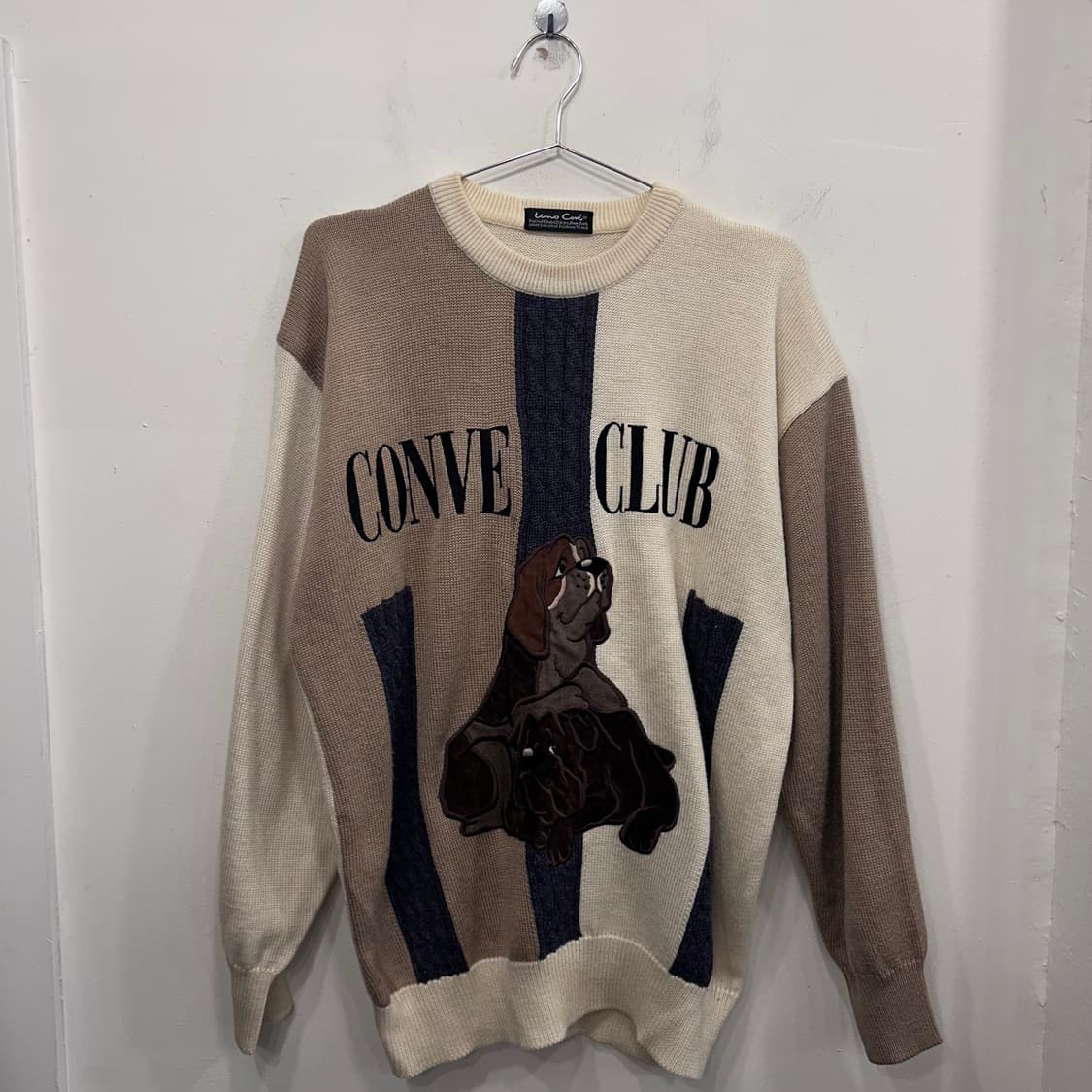 Luno Core 빈티지 패턴 로고 오버핏 니트 상품이미지2