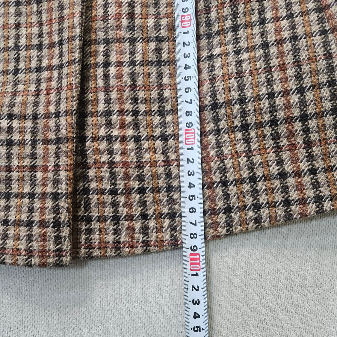 36 산드로 여성 롱 체크 울 코트 0408Y 상품이미지6